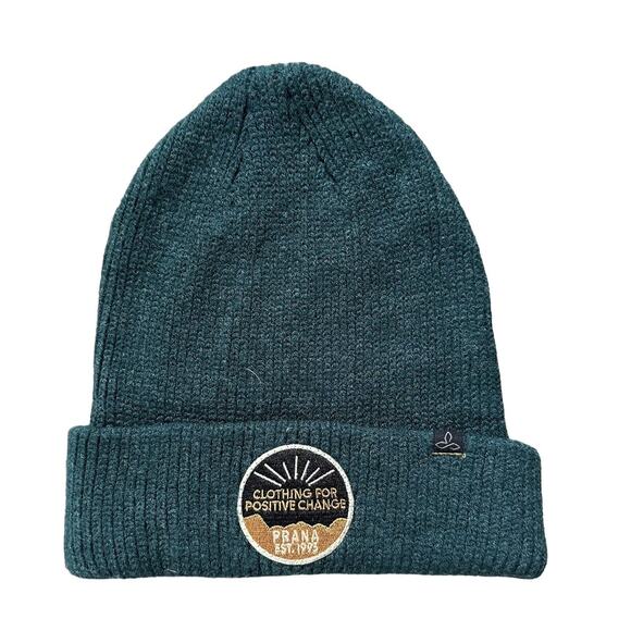 PrAna‎ Knit Beanie Green “Clothing For Positive Change” Unisex - Picture 1 of 4